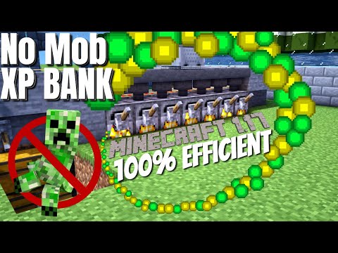 MINECRAFT XP BANK 100% EFFICIENT | XP Bank for Minecraft Survival 1.17 (Easy XP Farm in Minecraft)
