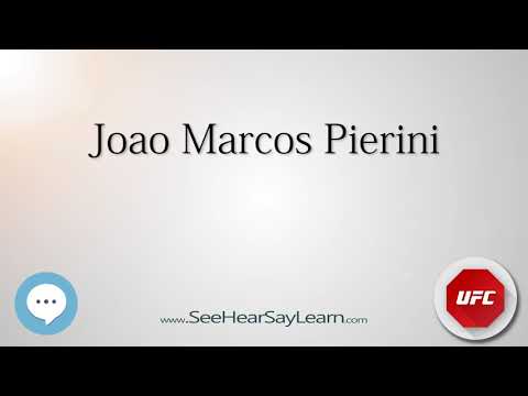 Joao Marcos Pierini   UFC Fighter's Nicknames 🔊
