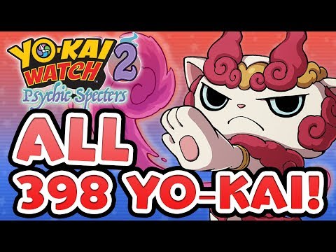 Yo-kai Watch 2 Psychic Specters — ALL 398 Yo-kai! Complete Medallium Showcase