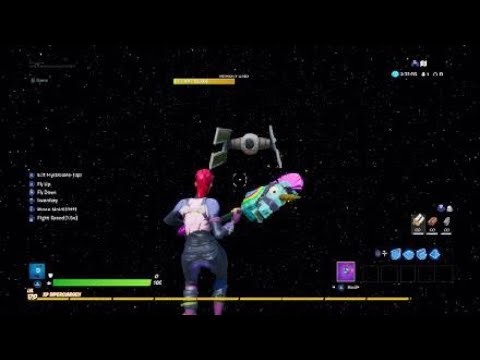 The Droid tie fighter in fortnite creative