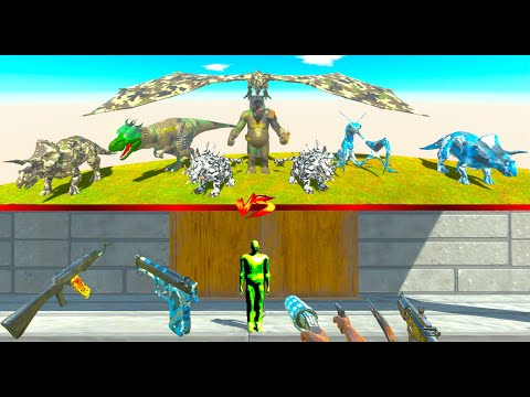 T-REX & HIS ARMY ATTACK FPS AVATAR BUNKER  -  Animal Revolt Battle Simulator ARB