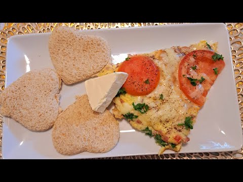 egg pizza recipe Haitian/ omelette easy breakfast 😋