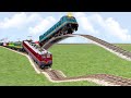 TWO TRAINS VS MASSIVE SPEED BREAKERS | Railroad Crossing | Train Simulator 2022 | TrainsFun