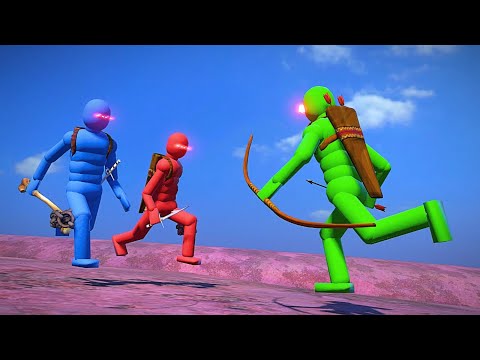 Super Archer Fighting an ARMY of Ragdolls - Overgrowth Mods Gameplay