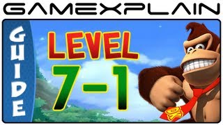 Donkey Kong Country Returns 3D: Foggy Fumes 7-1 (Puzzle Pieces, KONG Letters Guide, Walkthrough)