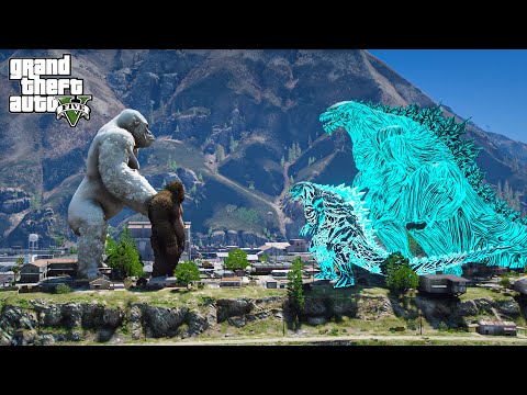 Team Godzilla Vs Team Kong || The Battle of God ( GTA V Mods )