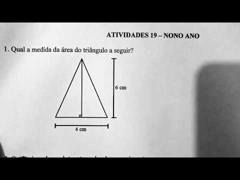 Qual a medida da área do triângulo a seguir?