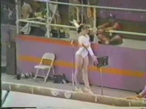 Ekaterina Szabo 1984 Olympics Optionals Beam