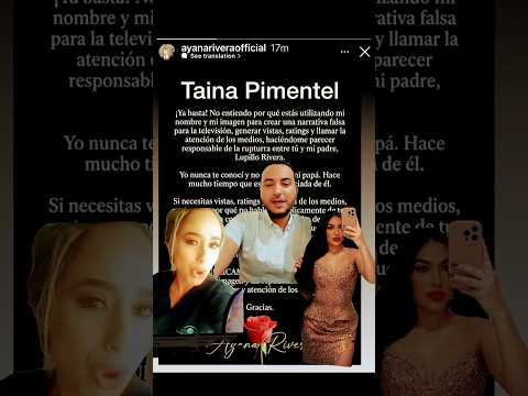 Sigue La Controversia, Los Ataques De Ayana Rivera Hija De Lupillo Rivera Hacia Taina Pimentel #fyp