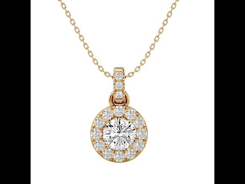 Pandantiv Halo Aur 18 K Diamante Naturale - Charlotte