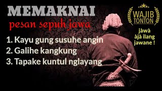 Download lagu SUSUHE ANGIN, GALIHE KANGKUNG, TAPAKE KUNTUL MABUR (sarang angin, inti batang kangkung) mp3