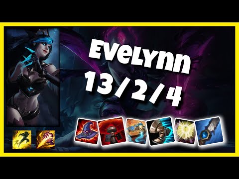 Challenger Evelynn Jungle (13/2/4) Gameplay Replay - Patch 10.18