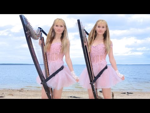 TITANIC - My Heart Will Go On (Harp Twins) Camille and Kennerly