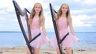 TITANIC - My Heart Will Go On (Harp Twins) Camille and Kennerly