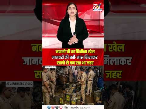 नकली घी का घिनौना खेल, जानवरों की चर्बी मांस मिलाकर सालों से बन रहा था जहर...#mp #crime #food