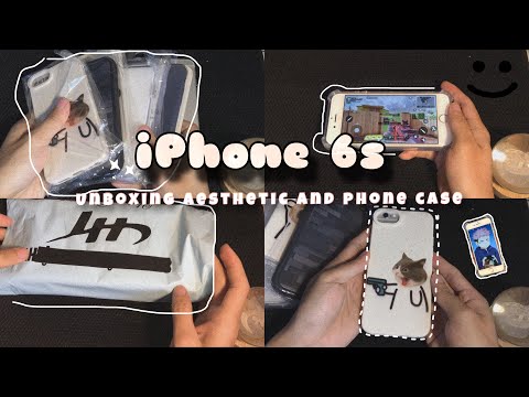 iPhone 6s (gray) 📦 aesthetic unboxing 🤍 phone case + set up ✨