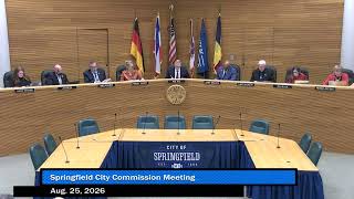 City Commission Meeting, August 25, 2026