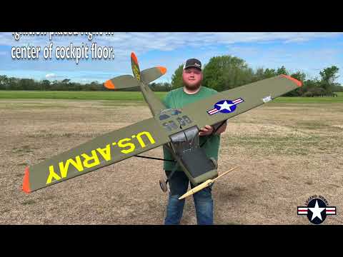 LEGEND HOBBY PRESENTS SEAGULL MODELS  L-19 BIRD DOG CUSTOMER NICHOLAS BENNETT MAIDEN FLIGHT VIDEO