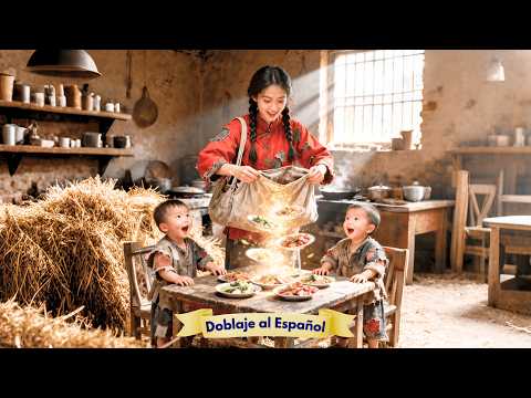 ¡Mujer viaja al pasado con bolsa mágica da comida infinita a hijastros! ¡Feliz!