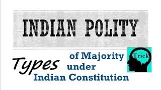 Majority In Indian Parliament all types : Explained in 5 minutes