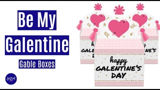 Be My Galentine Treat Box Party Favors Valentine's Day Goodie Gable Boxes |Big Dot of Happiness