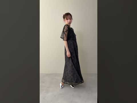 ブラックのシアーボレロセットアップドレス 動画