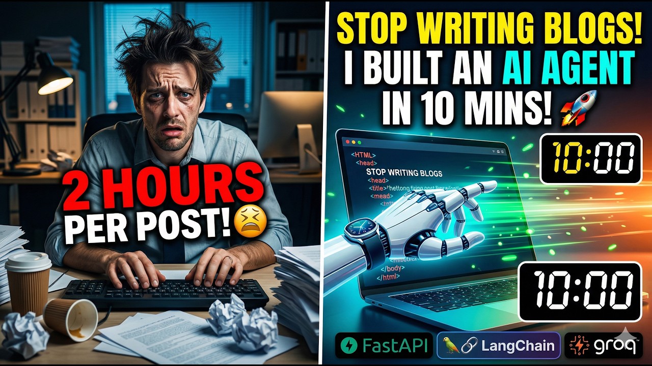 🚀I Built a Blazing Fast AI Blog Generator in 10 Minutes |  FastAPI + LangChain  + Groq