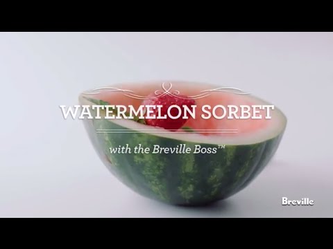 Watermelon Sorbet Recipe powered by the best Breville Boss Blender