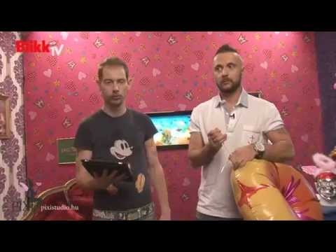 Majka és Király L. Norbi héliummal énekelnek