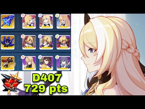 [Honkai Impact 3] SEA - Ex-Abyss Red Lotus (D407) - Mobs (Bloodlust) 729 pts - PE SA HS (Dudu 2*)