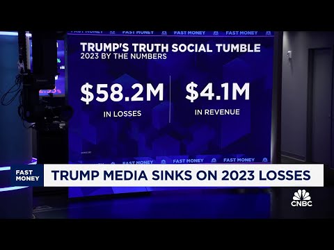 Trump Media's 2023 losses add up to more than $58 million, stock sinks