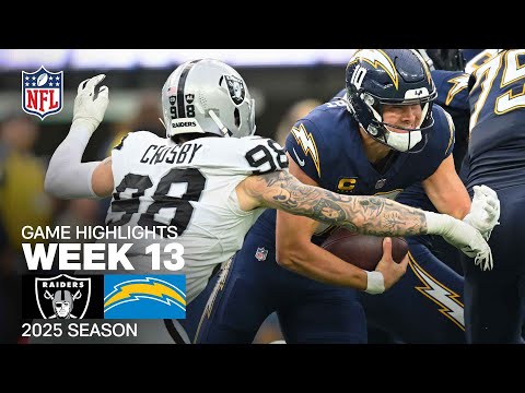 Las Vegas Raiders vs. Los Angeles Chargers Game Highlights | NFL 2025 Season Week 13