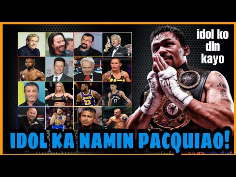 SIKAT na HOLLYWOOD ACTORS, MMA FIGHTERS at KILALANG ATHLETES | FANS ni MANNY PACQUIAO