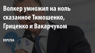 Волкер умножил на ноль сказанное Тимошенко, Гриценко и Вакарчуком