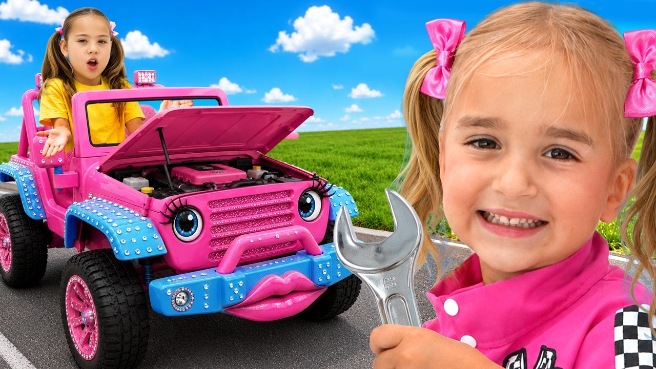 Alice and Mia Turned an Old Toy Car into a Birthday Gift!