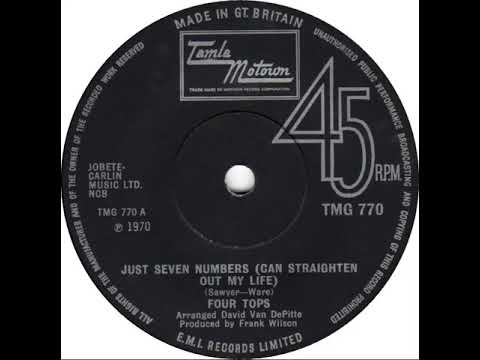 UK New Entry 1971 (77) Four Tops - Just Seven Numbers (Can Straighten Out My Life)