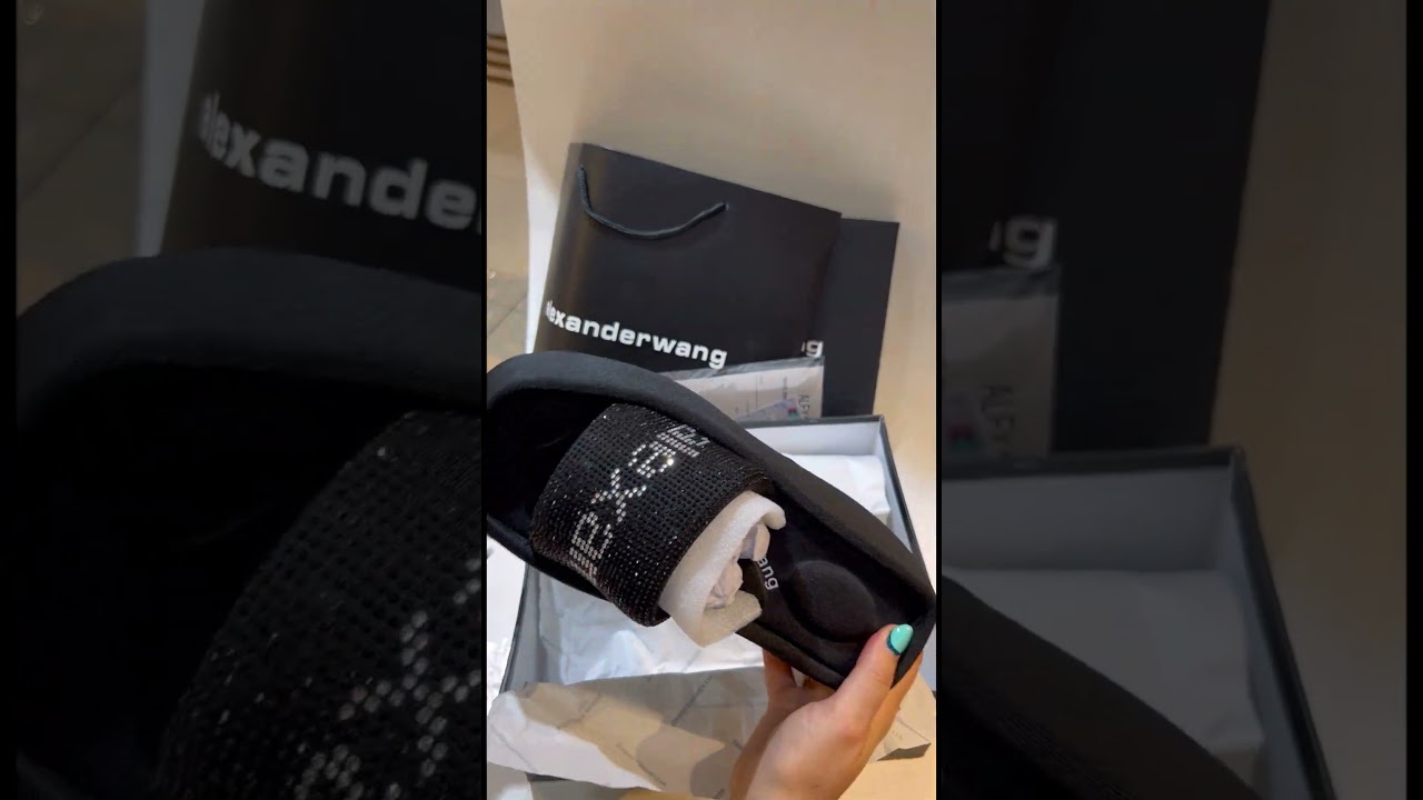 alexander Wang slippers Unboxing new design  #bag #lifestyle #luxury#alexanderwang #slippers