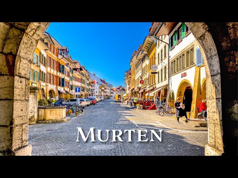 Murten ist eine charmante mittelalterliche Stadt in der Schweiz 🇨🇭 4K-Rundgang