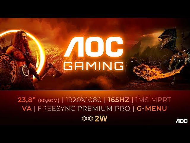 Vídeo relacionado con AOC Gaming CQ27G2SE Monitor curvo QHD de 27", Adaptive Sync, 2560 x 1440, 165 Hz, HDMI 1.4, DisplayPort 1.2, Negro/Rojo