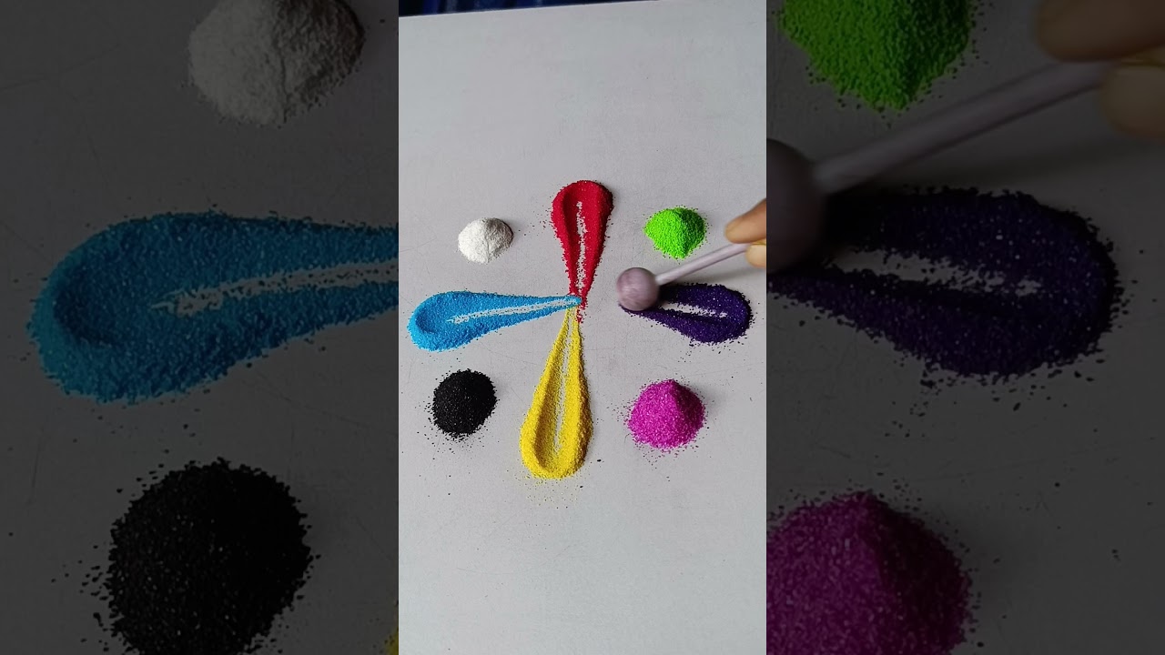 Simple Rangoli, satisfying Rangoli, Easy Rangoli, ASMR video Tricks and tips, ASMR