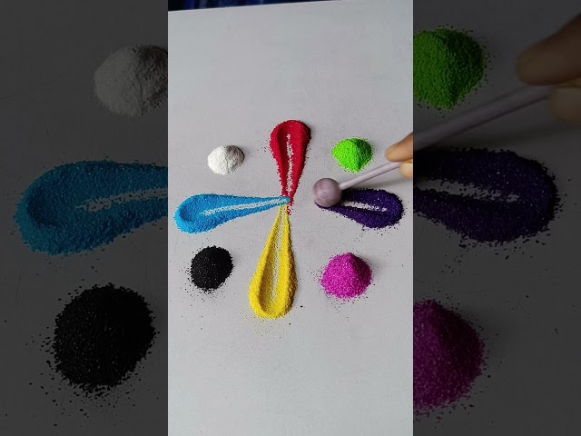 Simple Rangoli, satisfying Rangoli, Easy Rangoli, ASMR video Tricks and tips, ASMR