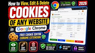 How to View, Edit & Delete Cookies of Any Website in Chrome – FREE Cookie Editor Extension 2026