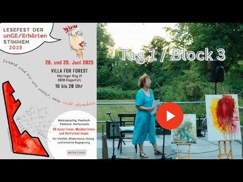 Lesefest der unGE/ERhörten Stimmen 2025 – TAG 1/ BLOCK 3