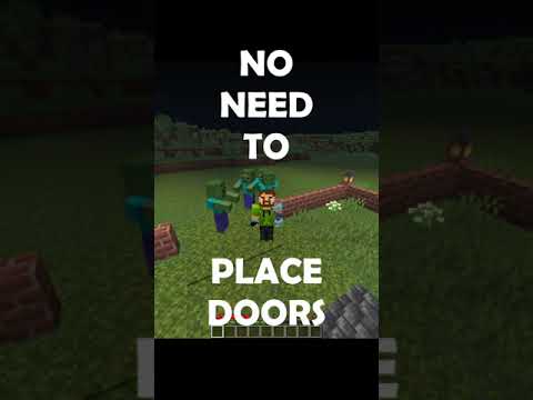 NO NEED TO PLACE DOORS - STOP MOBS WITHOUT DOORS - MINECRAFT HACKS, TIPS AND TRICKS - MINECRAFT 1.17