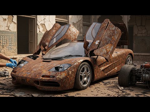 ASMR Car Restoration Full Rebuild of 1995 McLaren F1 from Abandoned Condition to Looking New