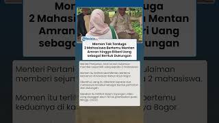 Momen Spontan Mentan Amran Sulaiman: Beri Uang Saku ke Mahasiswa saat Olahraga di Bogor