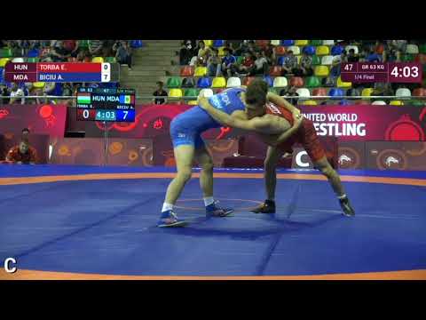 1/4 GR - 63 kg: E. TORBA (HUN) v. A. BICIU (MDA)