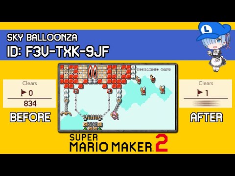 Sky Balloonza - Super Mario Maker 2 UNCLEARED SUPER EXPERT Level Showcase