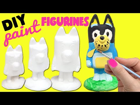 Bluey and Bingo DIY Paint Your Own Figurines! Crafts for Kids