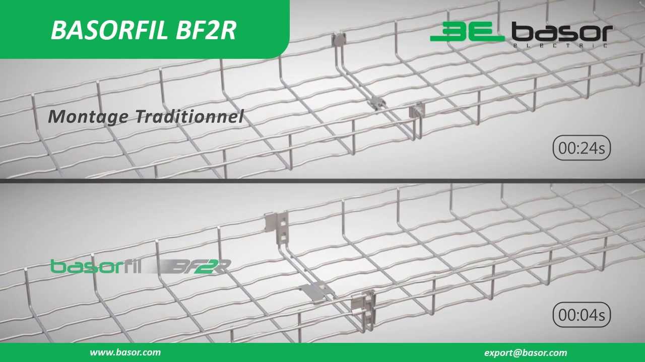 Encliquetable de chemin de câbles en fil Basorfil BF2R Français HD Basor Electric